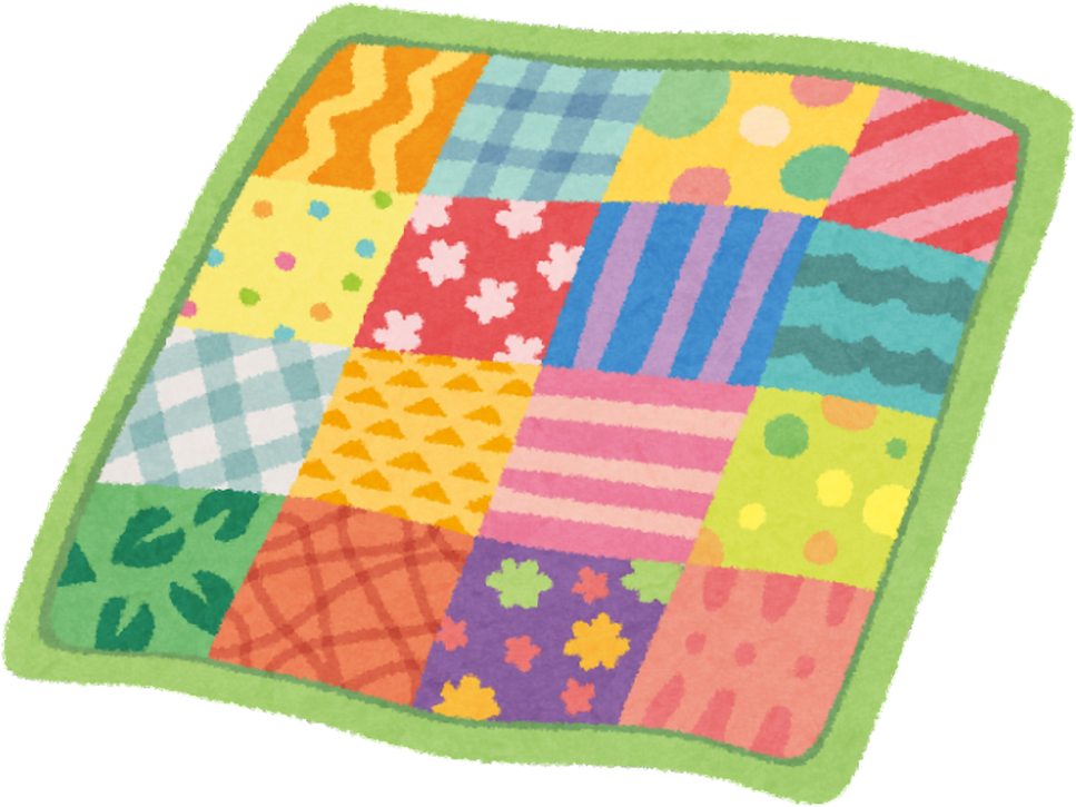 Illustration of a Colorful Patchwork Quilt