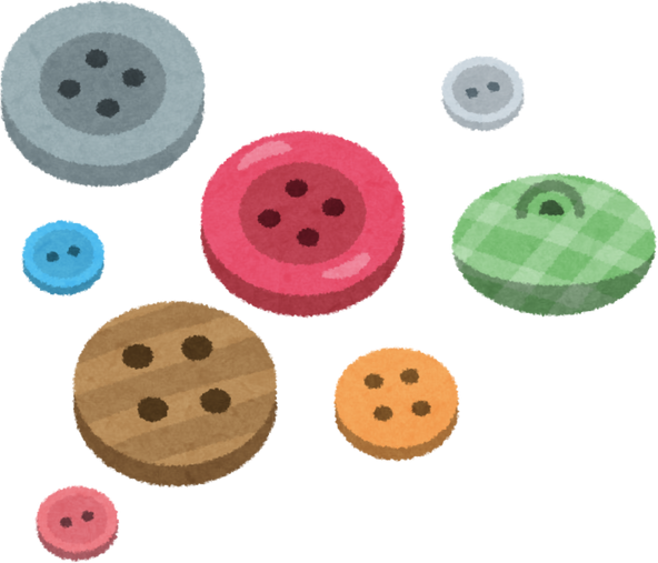 Watercolor Illustration of Colorful Sewing Buttons
